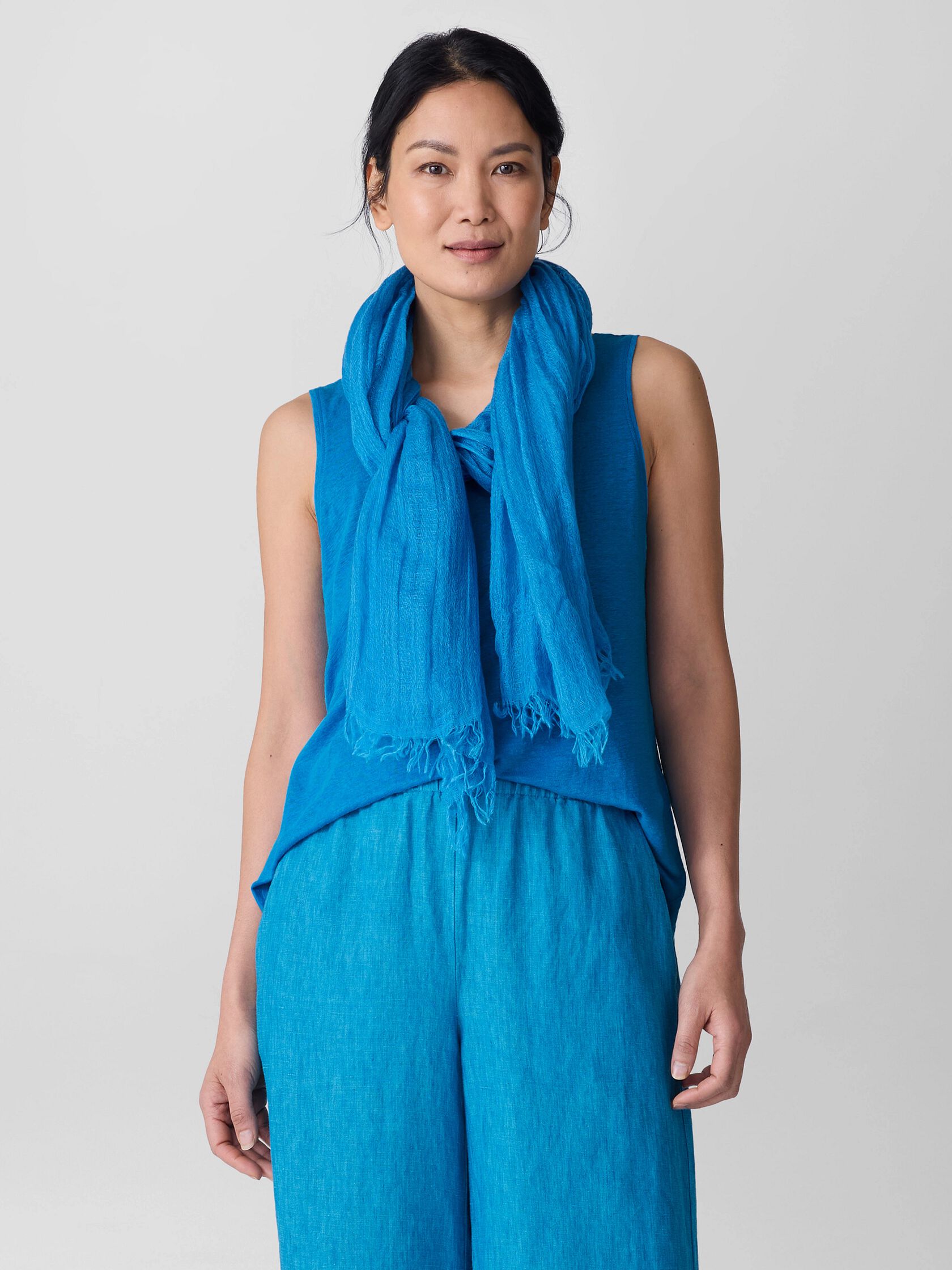 Textured Linen Blend Scarf