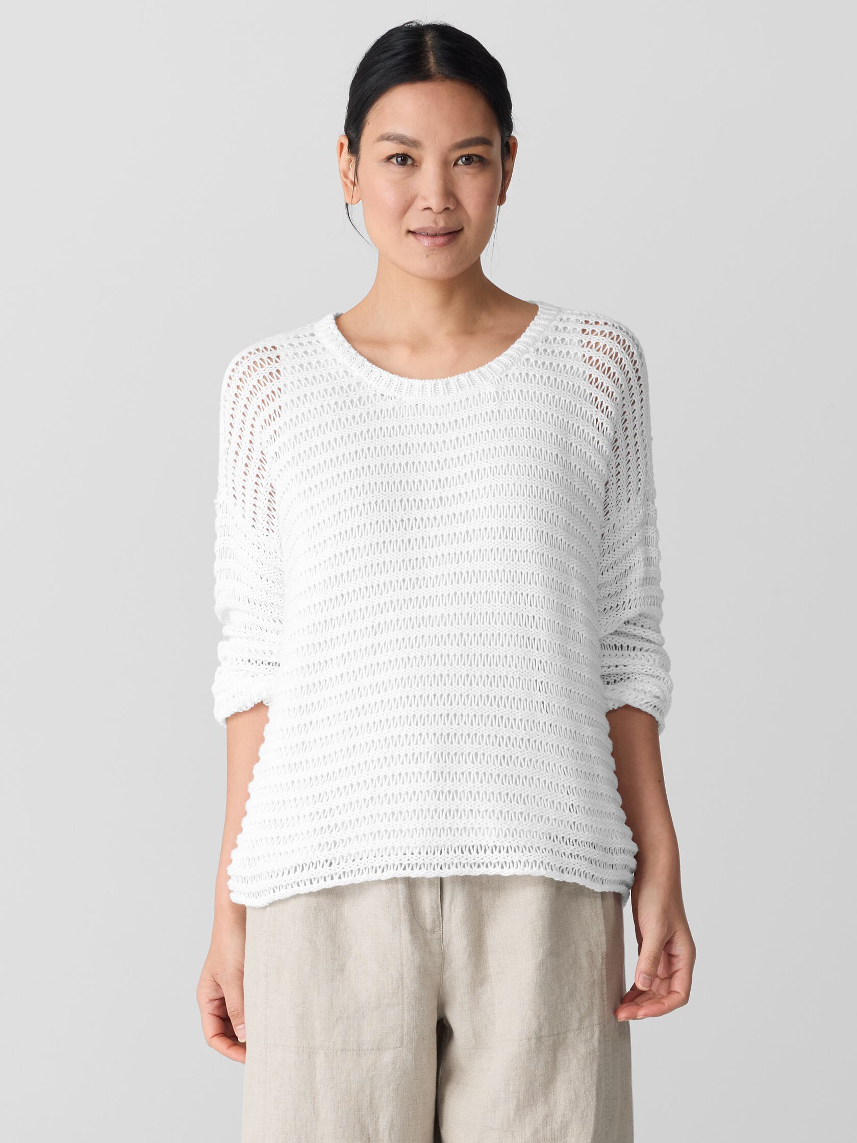 Peruvian Organic Cotton Cord Crew Neck Top