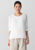 Peruvian Organic Cotton Cord Crew Neck Top