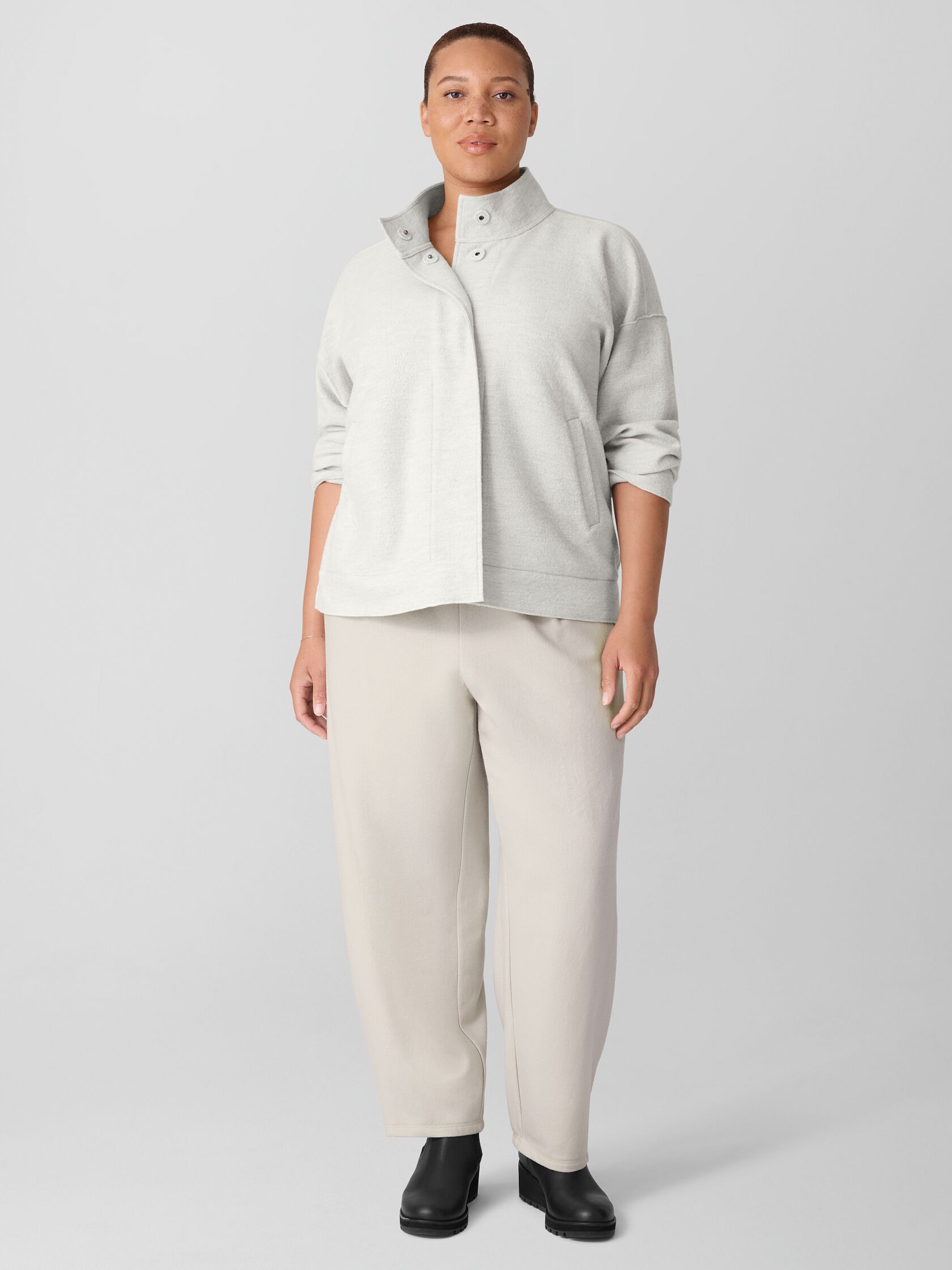 Felted Wool Jersey Lantern Pant in Regenerative Wool