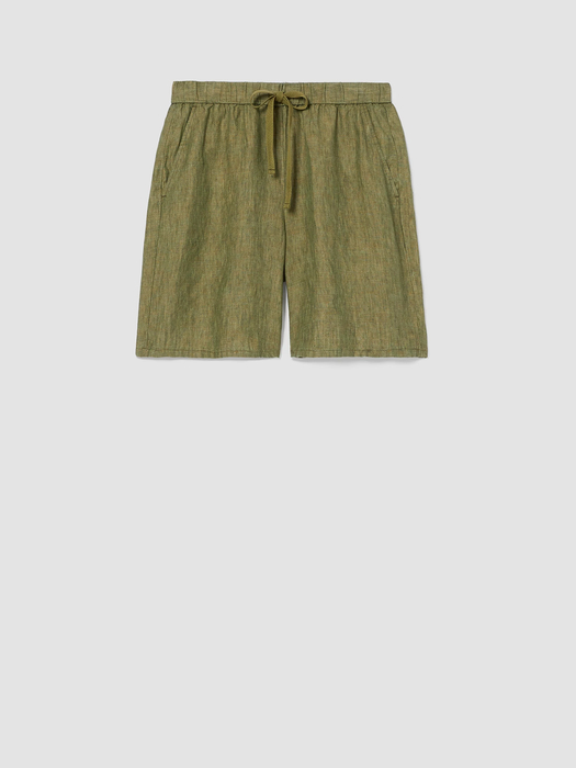 Washed Organic Linen Delave Shorts