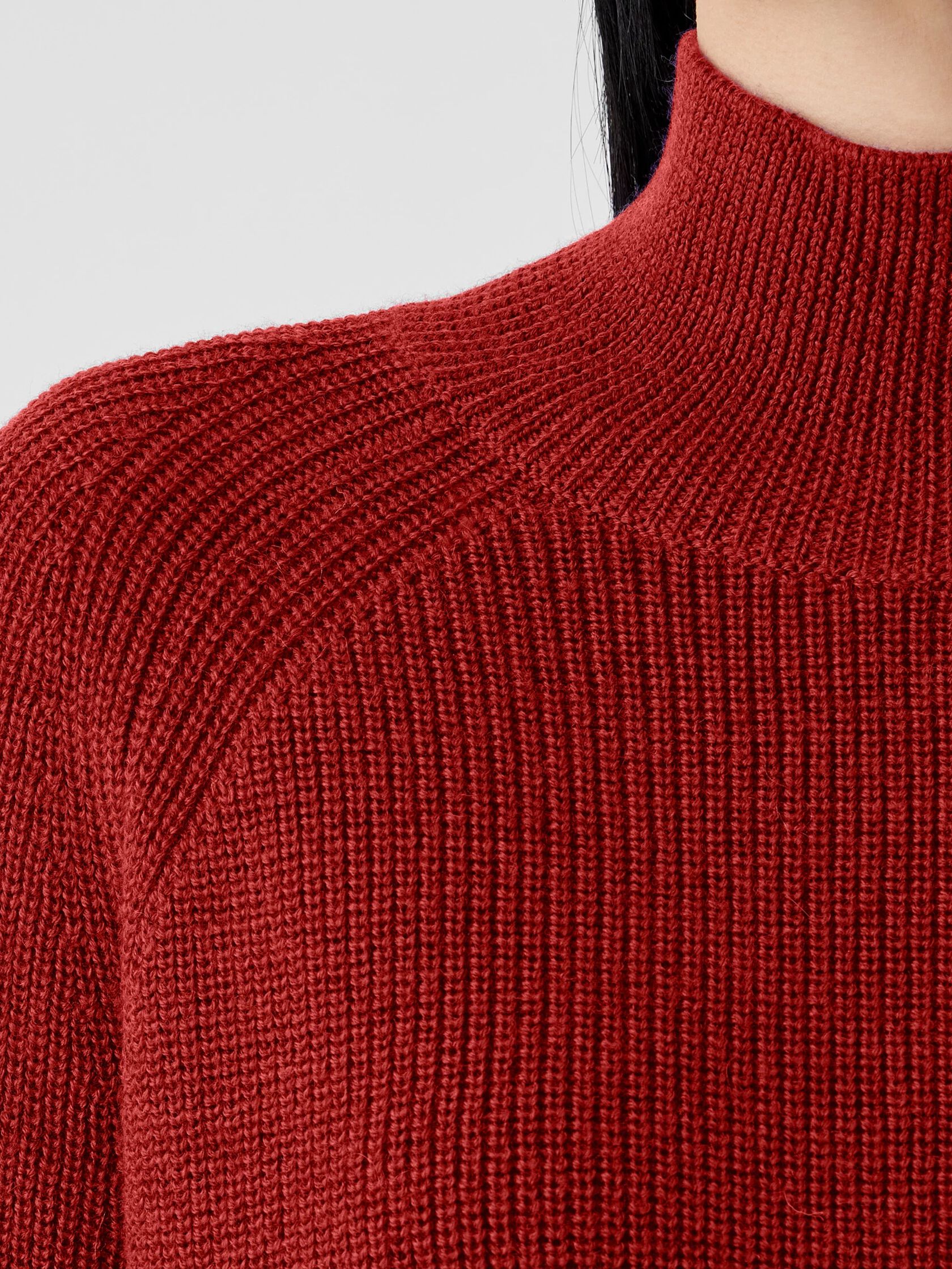 Merino Turtleneck Top in Regenerative Wool