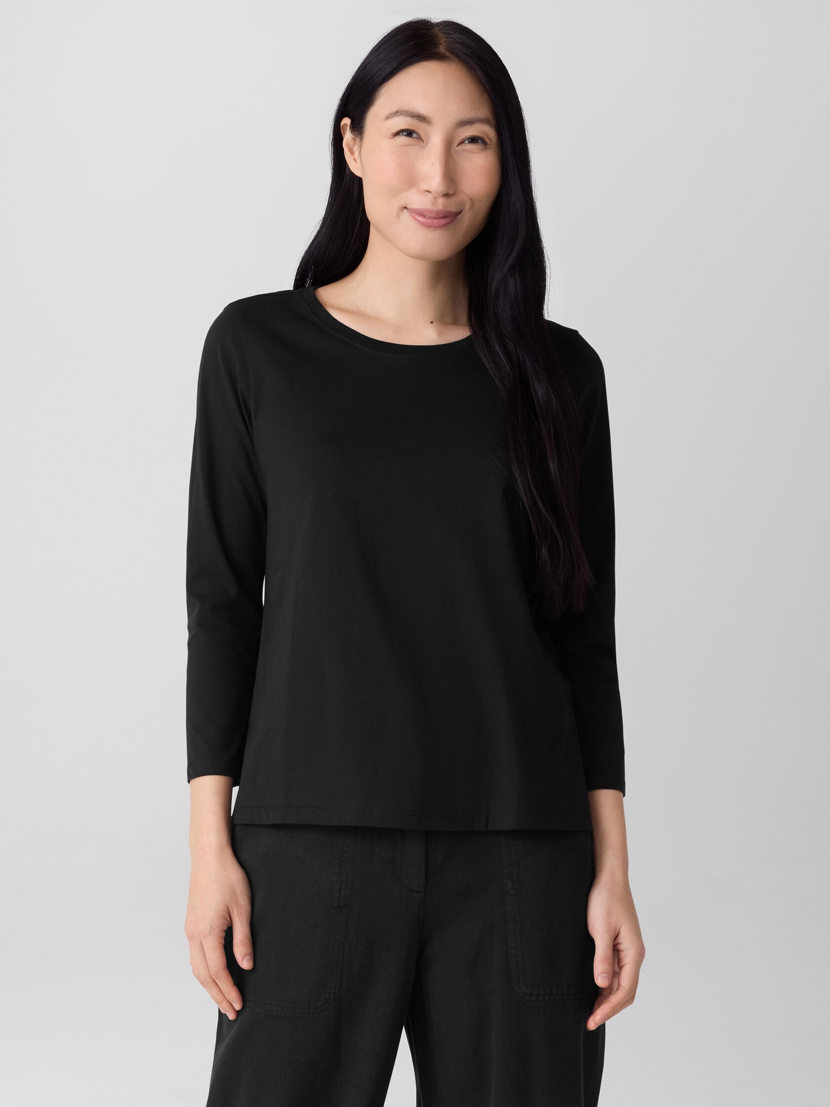 Organic Pima Cotton Jersey Long-Sleeve Tee