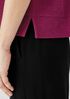 Organic Cotton Slubby Rib Knit Elbow-Sleeve Top