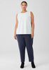 Washable Flex Ponte Round Neck Tank