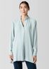 Silk Georgette Crepe Stand Collar Top