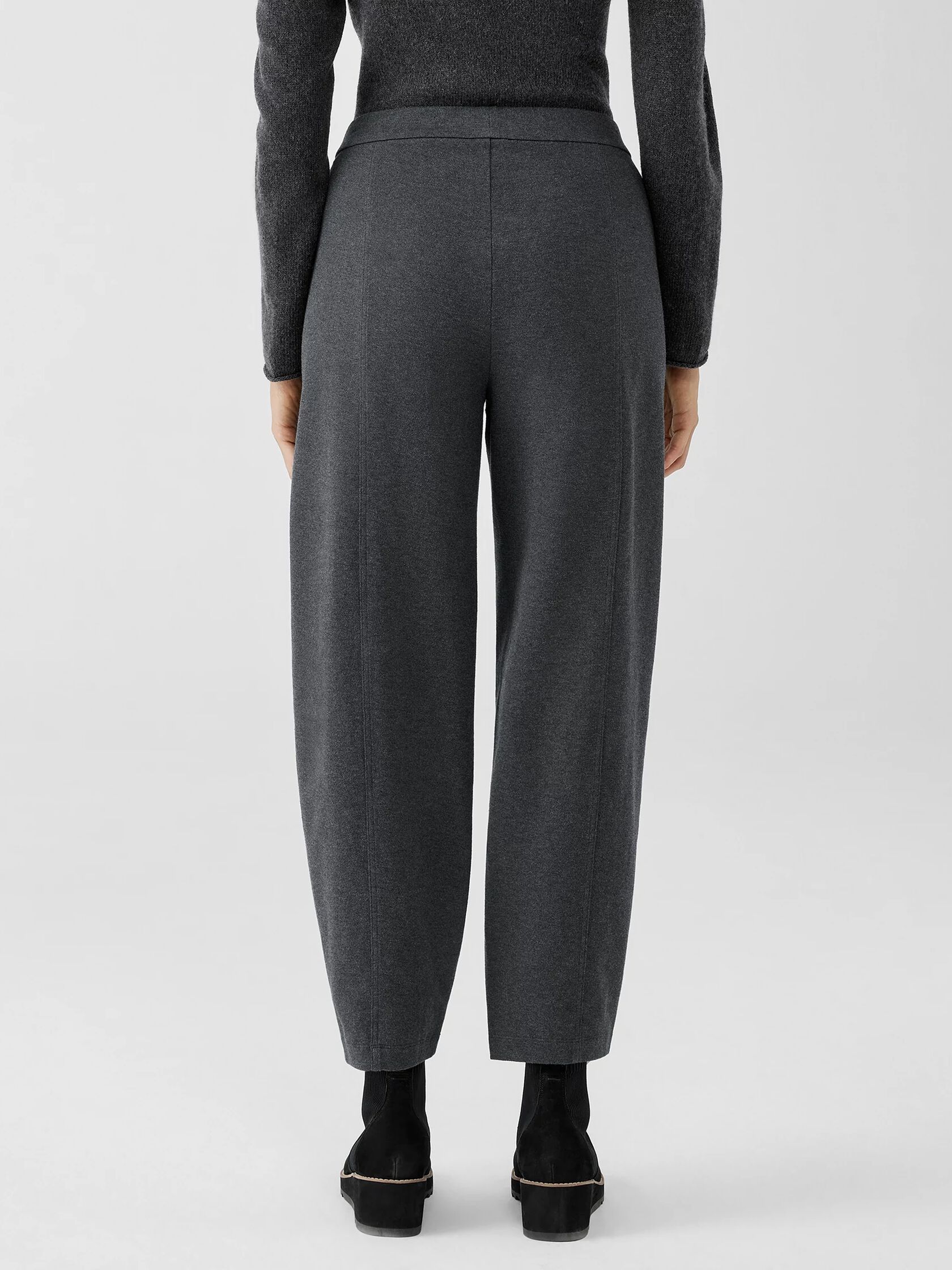 Organic Cotton Melange Crepe Lantern Pant