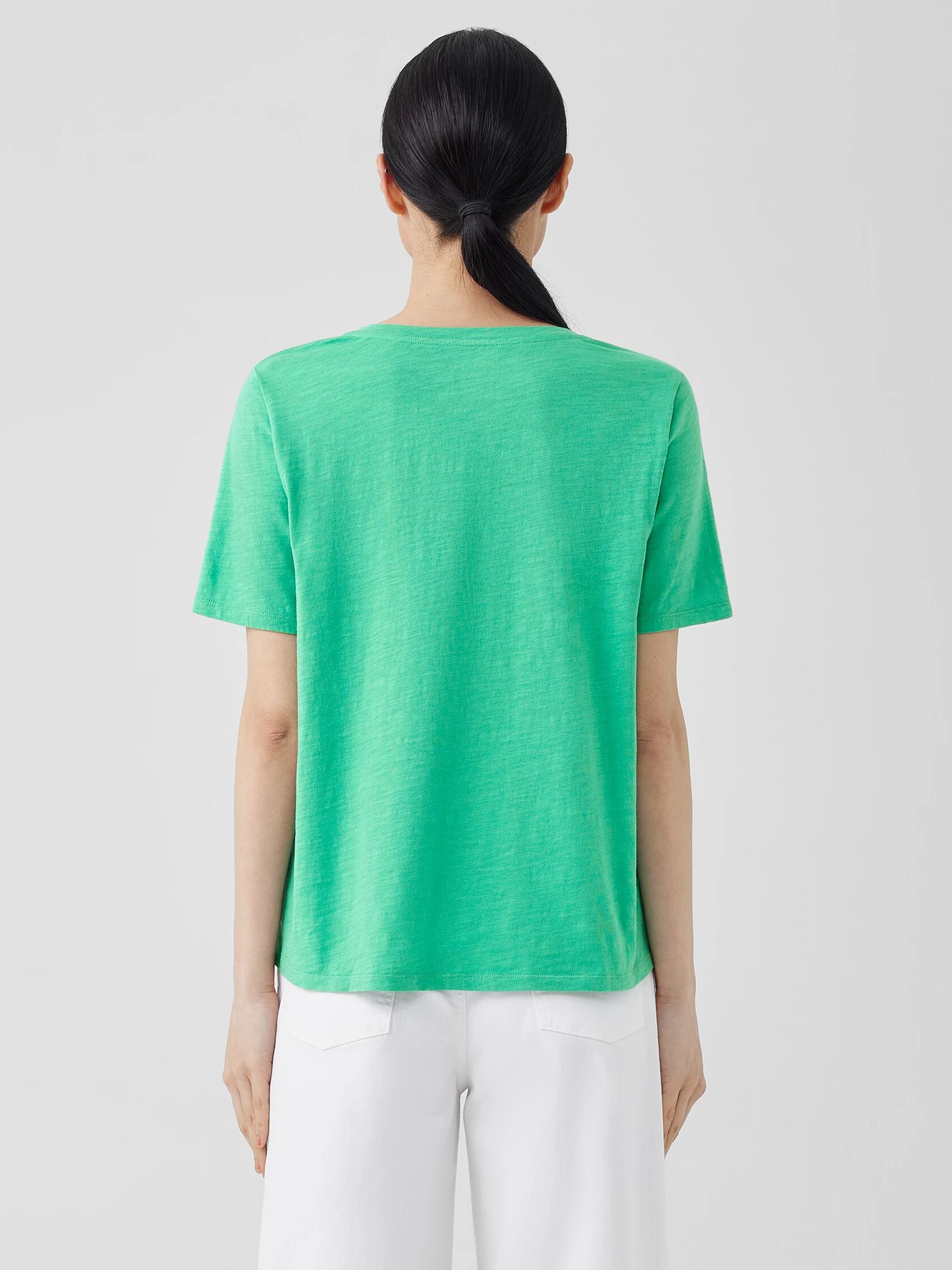 Organic Cotton Slub V-Neck Tee