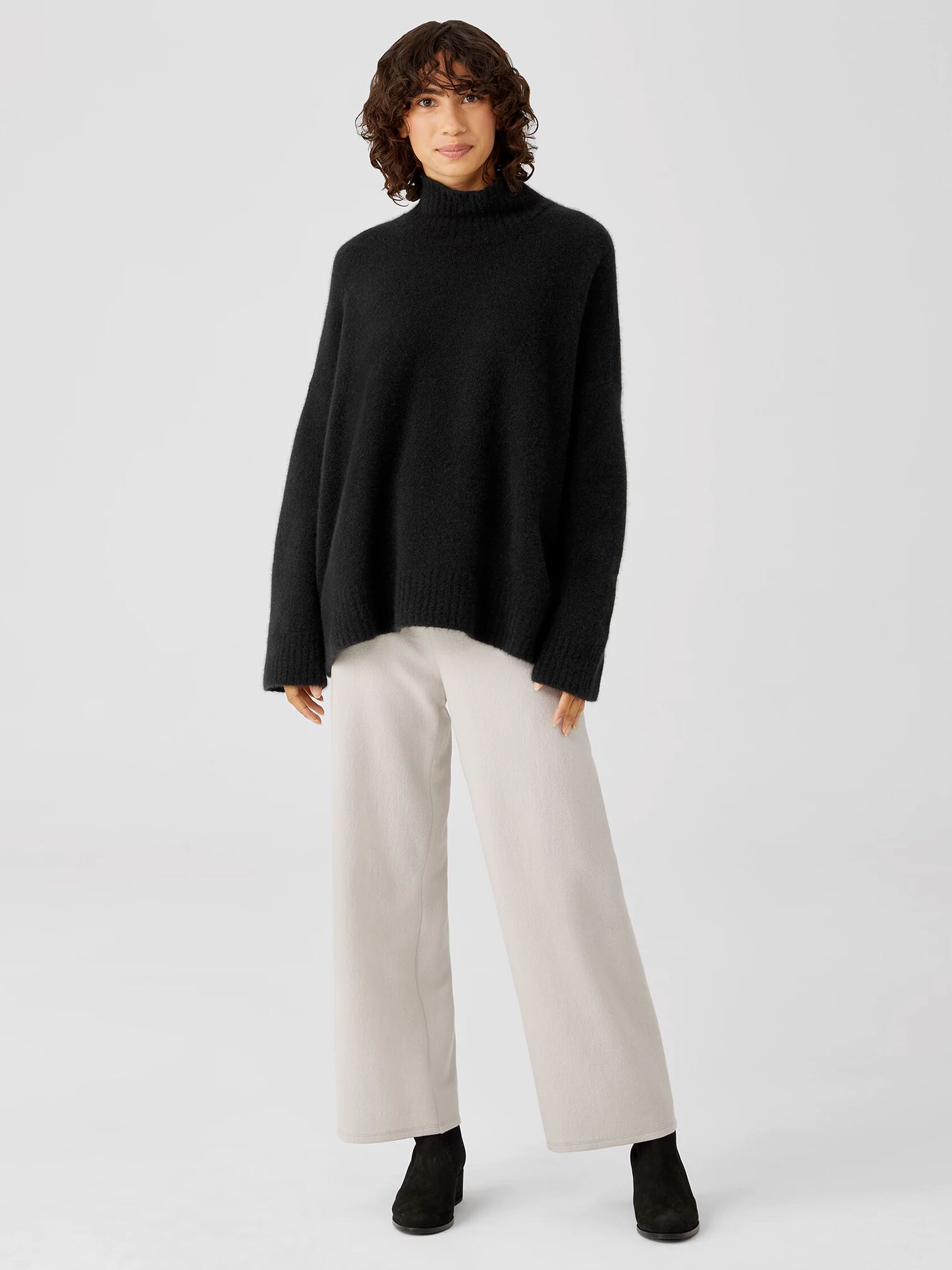 Cashmere Silk Bliss Turtleneck Box-Top | EILEEN FISHER