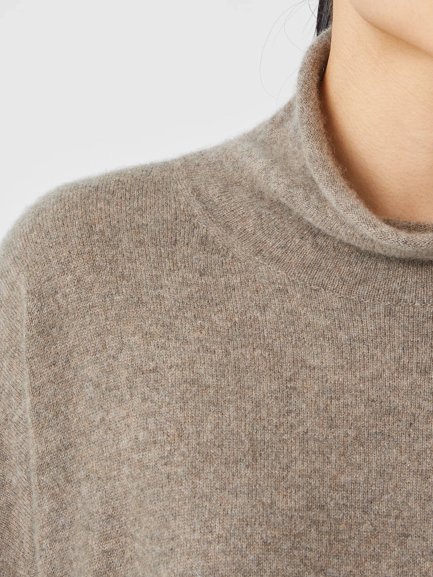 Italian Cashmere Scrunch Neck Top