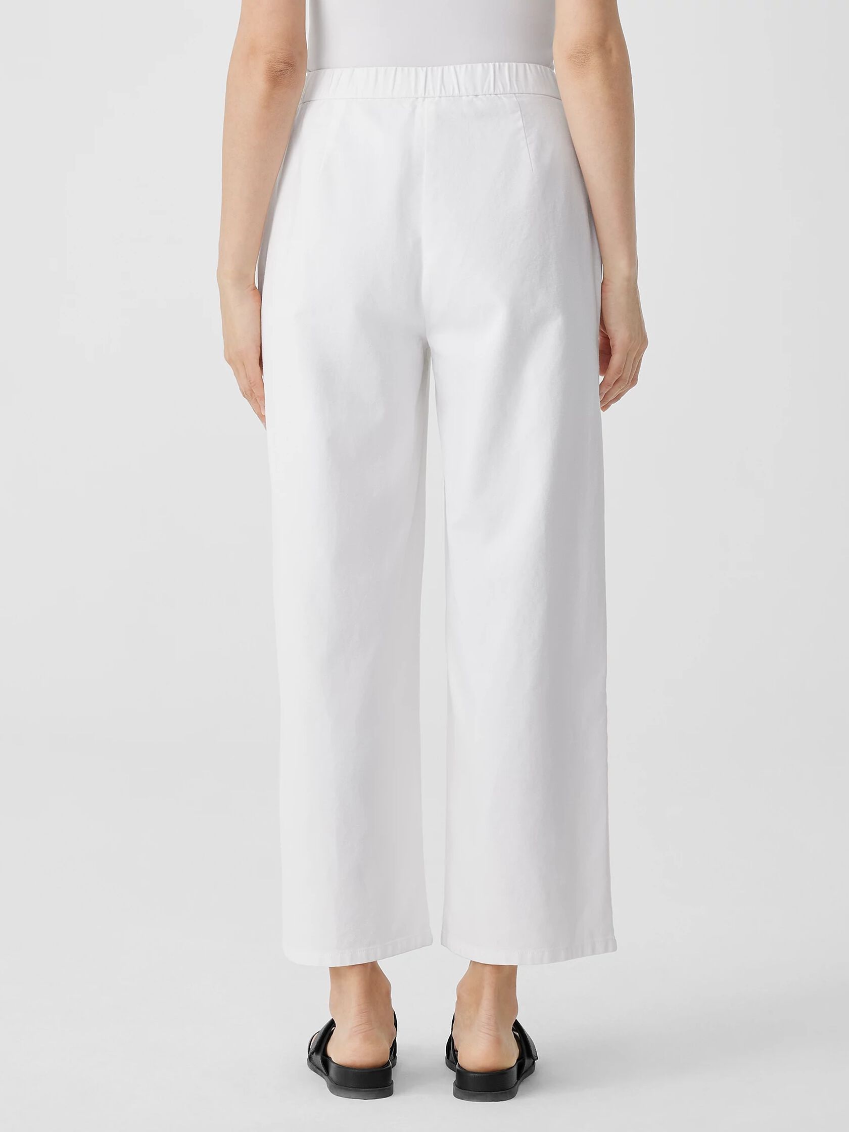 Cotton Hemp Stretch Wide-Leg Pant