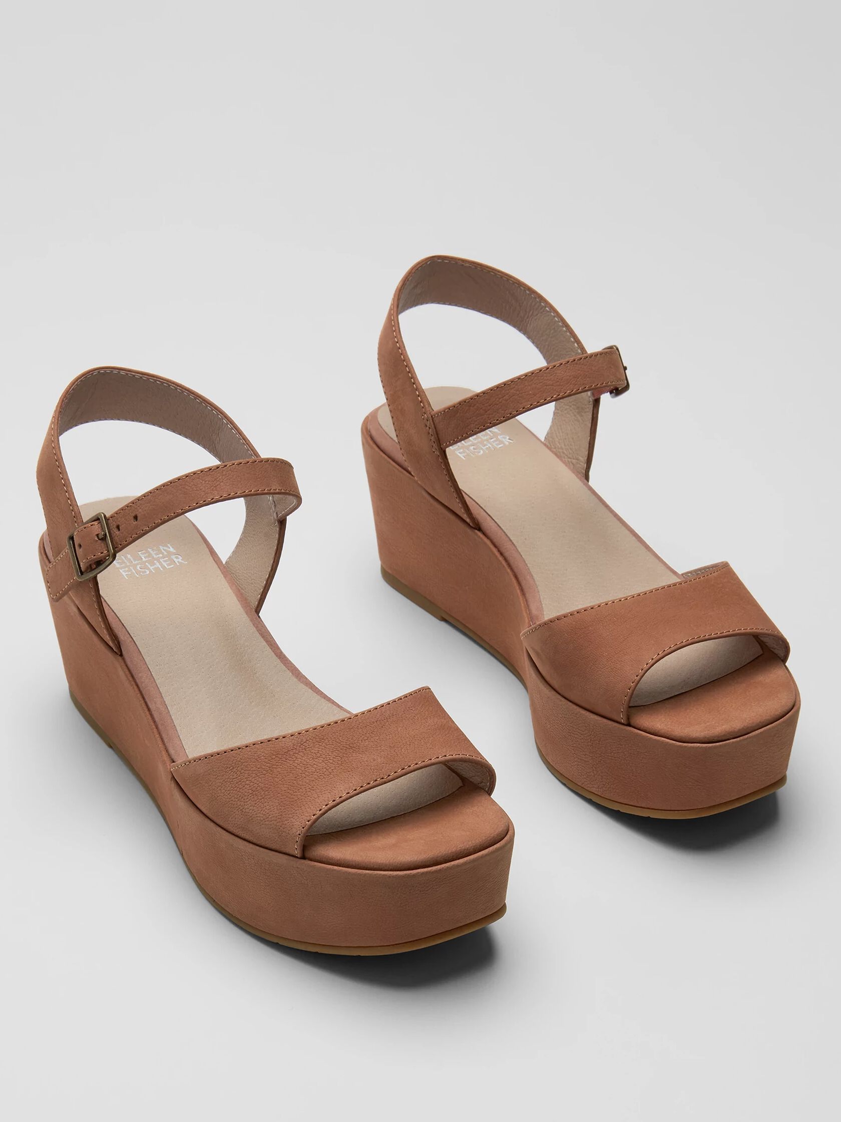 Mime Tumbled Nubuck Platform Sandal