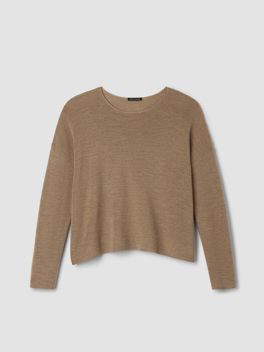 Merino Crew Neck Top in Regenerative Wool