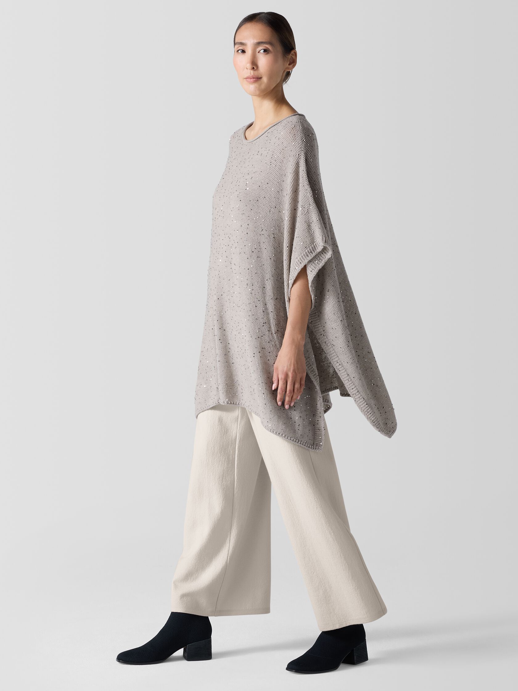 Merino Sequin Poncho
