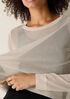 Gossamer Viscose Wedge Crew Neck Top