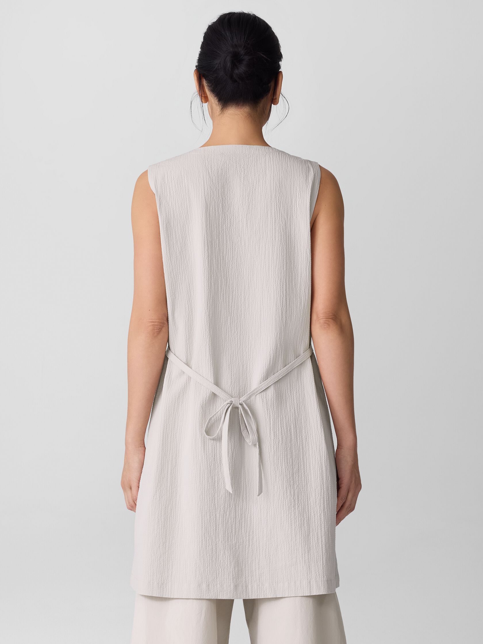 Organic Cotton Pucker Long Vest