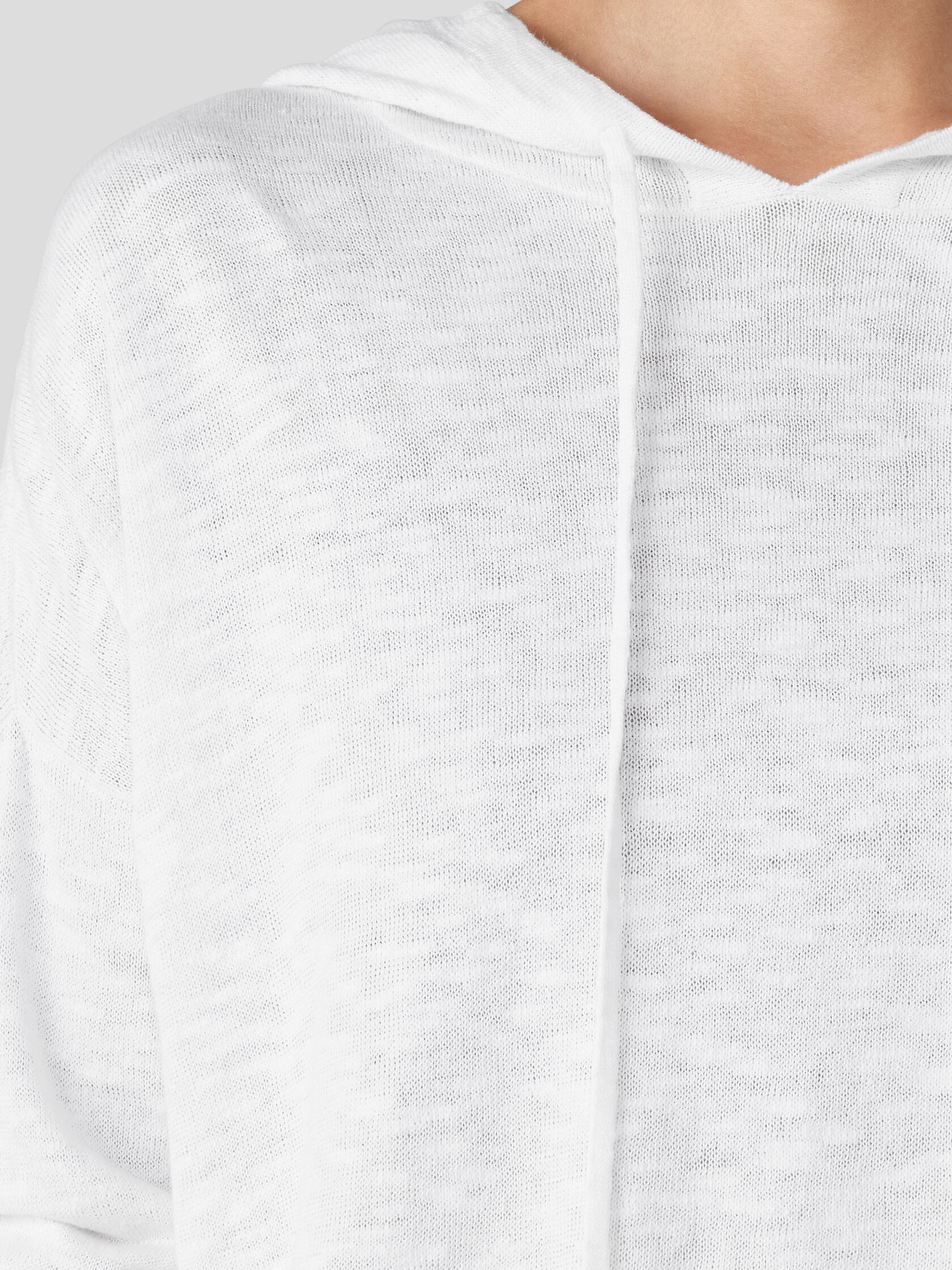 Organic Linen Cotton Slub Hooded Top