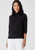 Organic Cotton Linen Slub Funnel Neck Box-Top