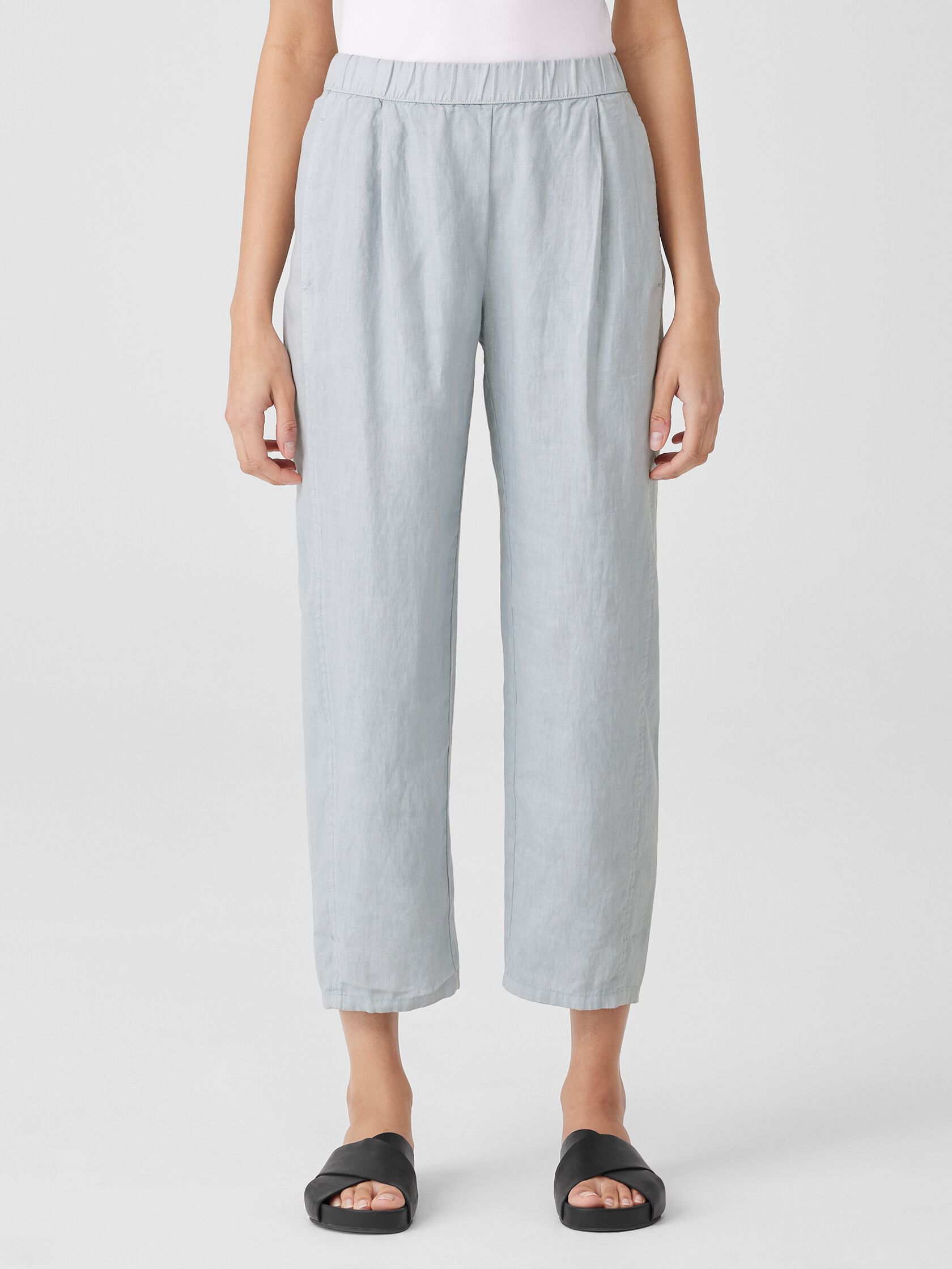 Garment-Dyed Organic Linen Lantern Pant