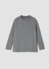 Recycled Cashmere Wool Mock Neck Box-Top