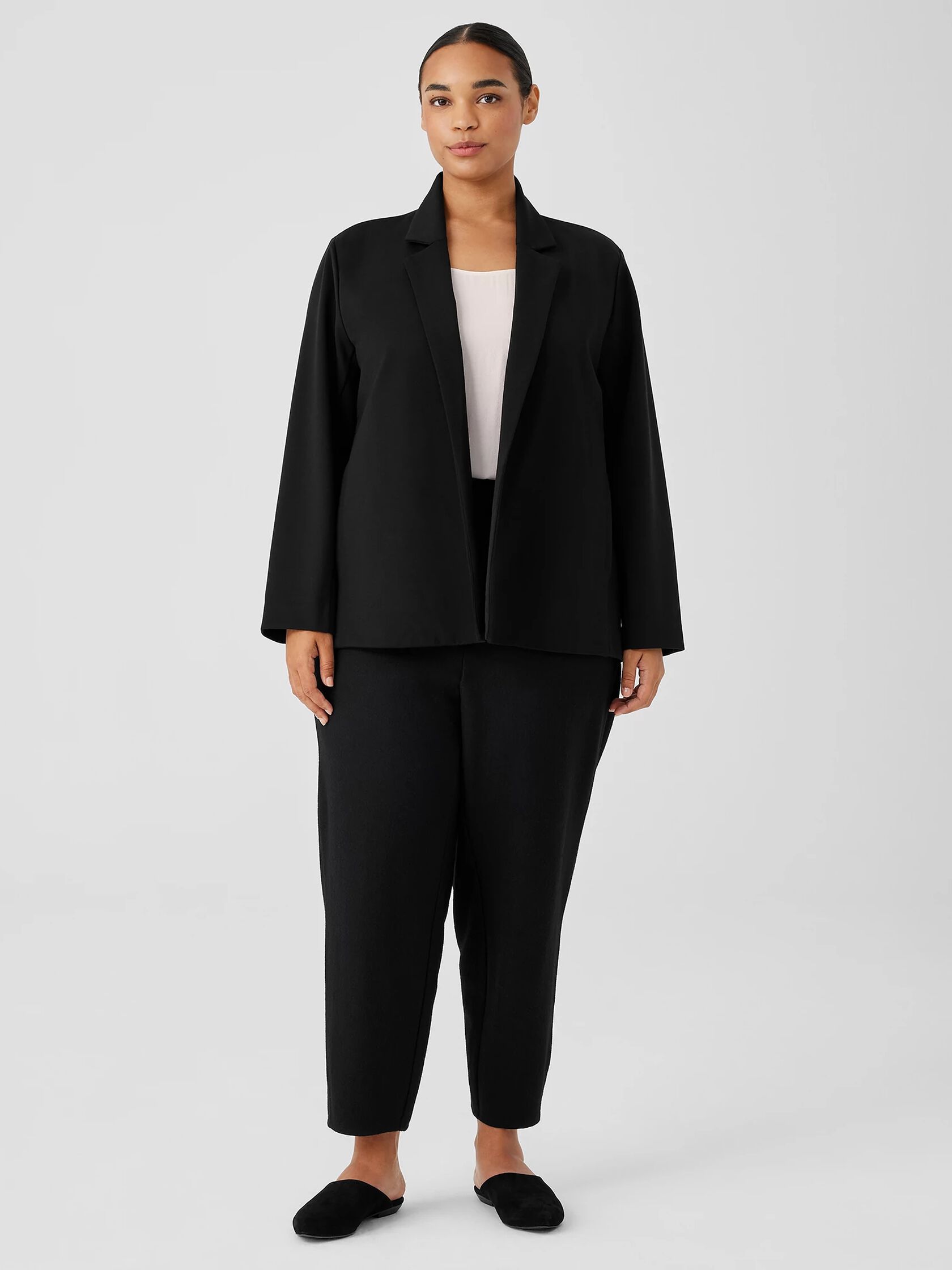 Washable Flex Ponte Notch Collar Blazer