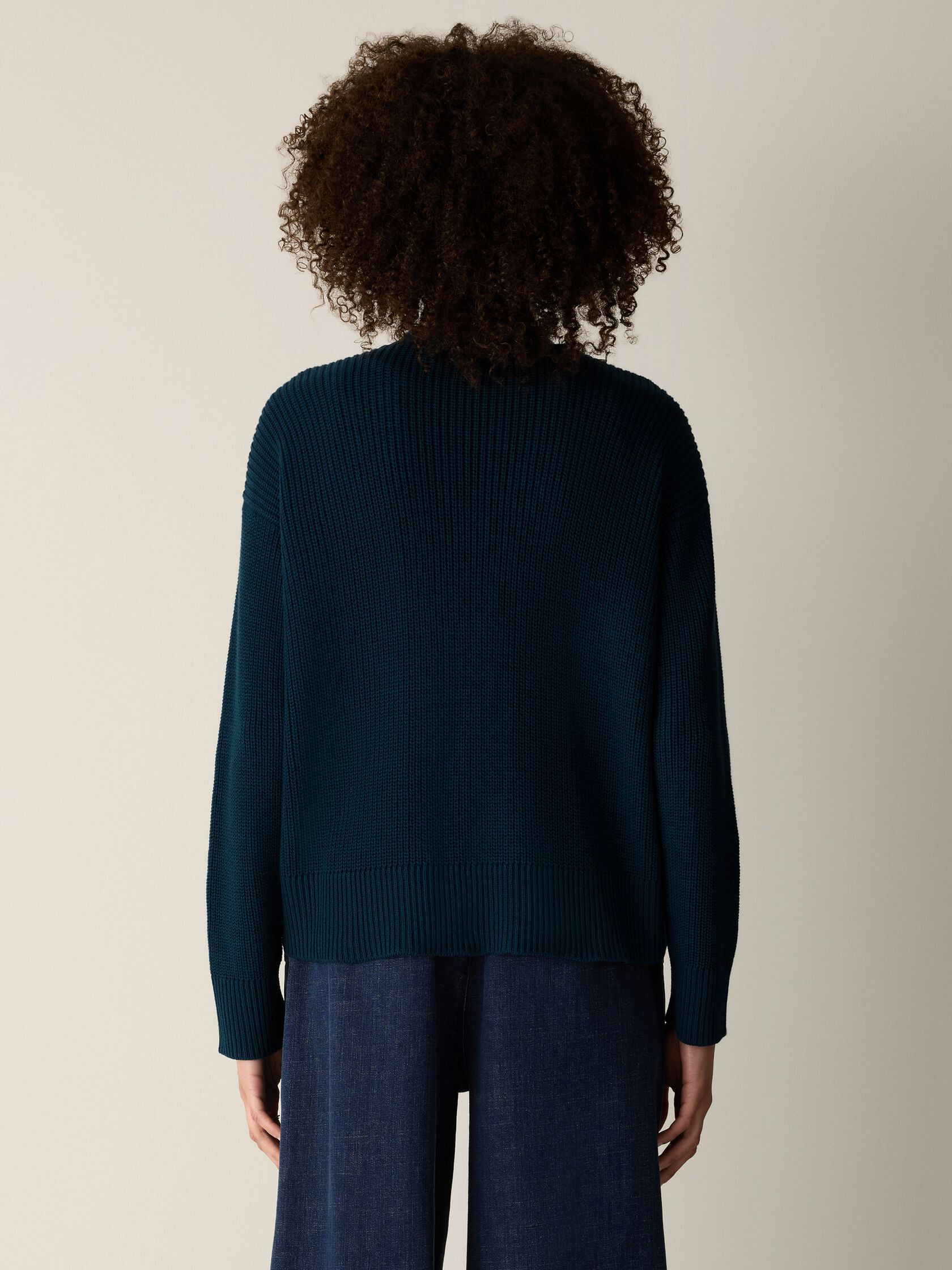 Peruvian Cotton Blend V-Neck Cardigan