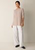 Italian Cashmere Crew Neck Long Top