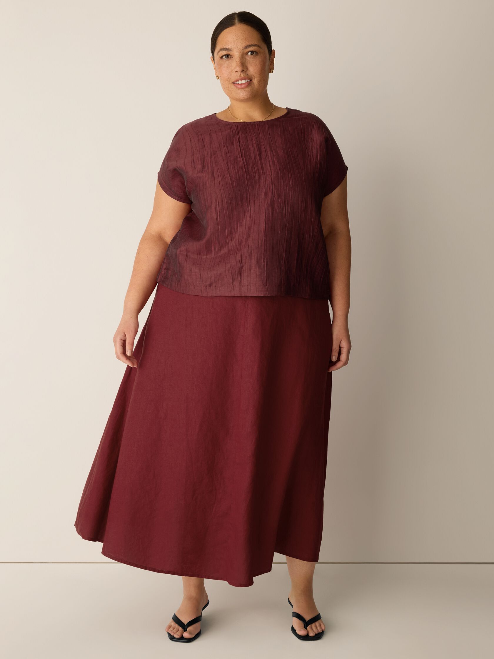Organic Linen Half-Circle Skirt