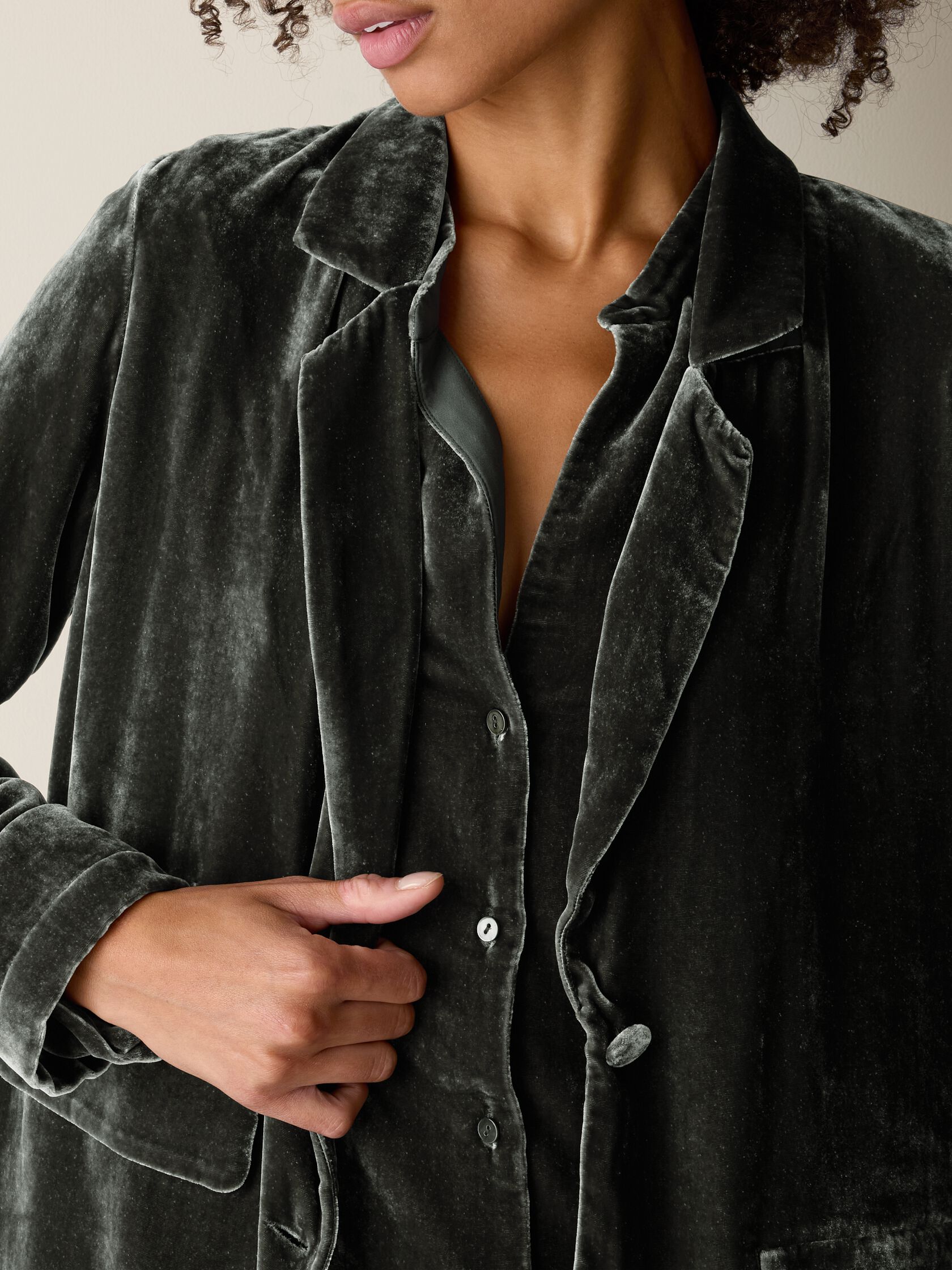 Velvet Long Blazer