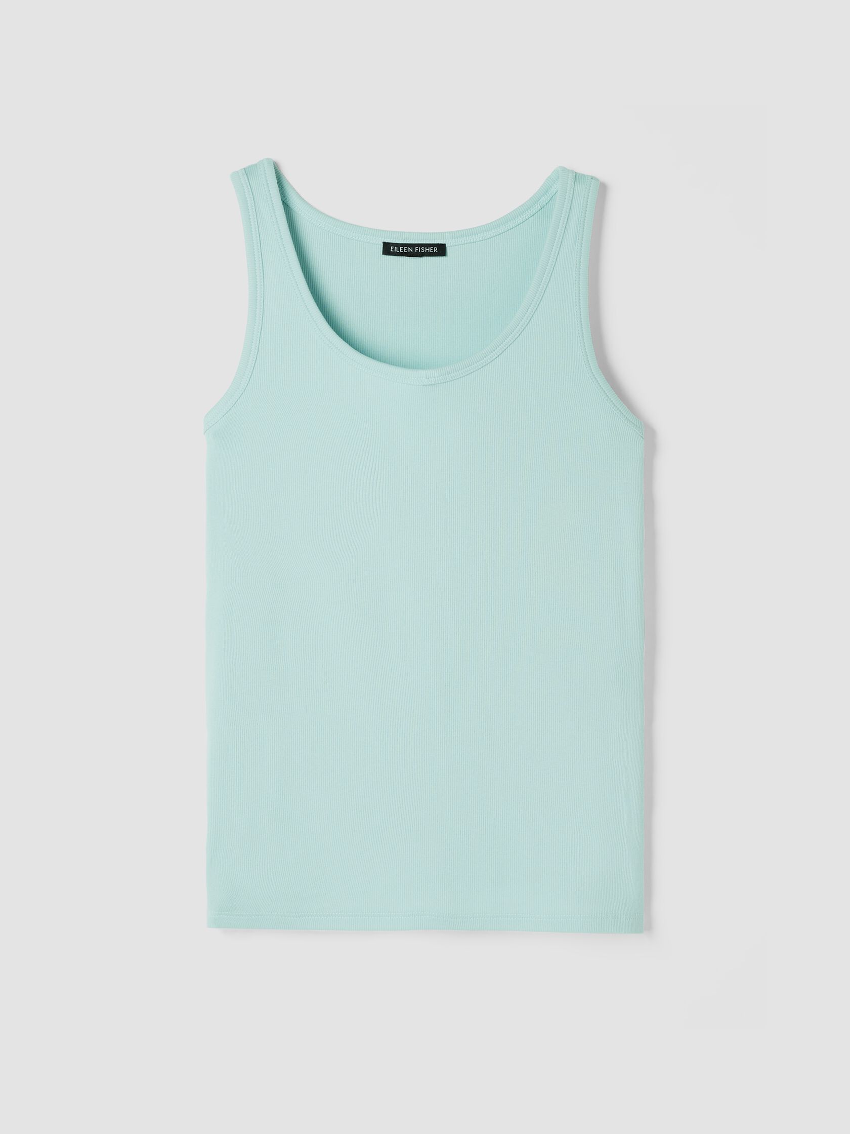 Organic Cotton Stretch Rib Scoop Neck Tank