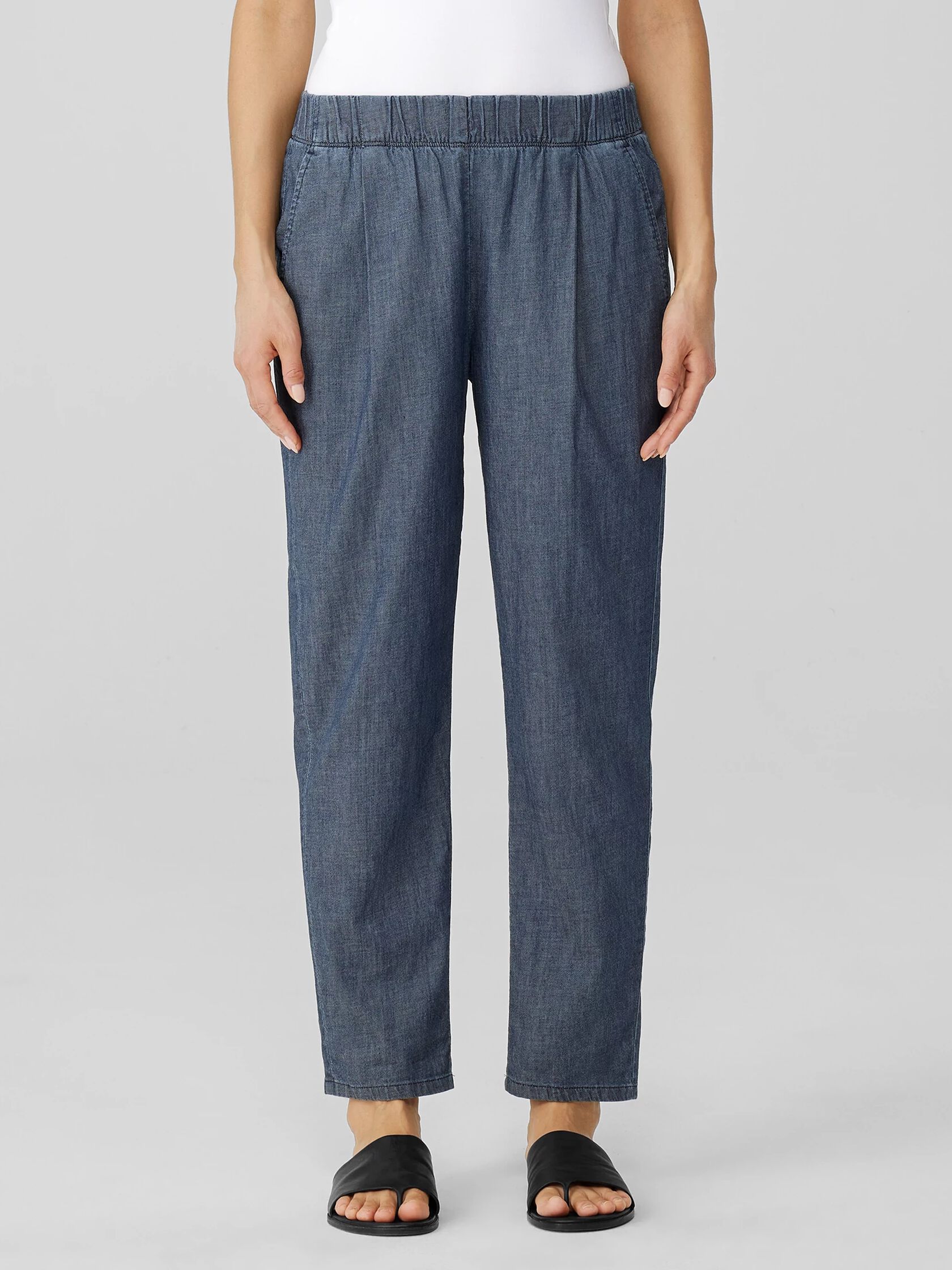 Airy Organic Cotton Twill Tapered Pant