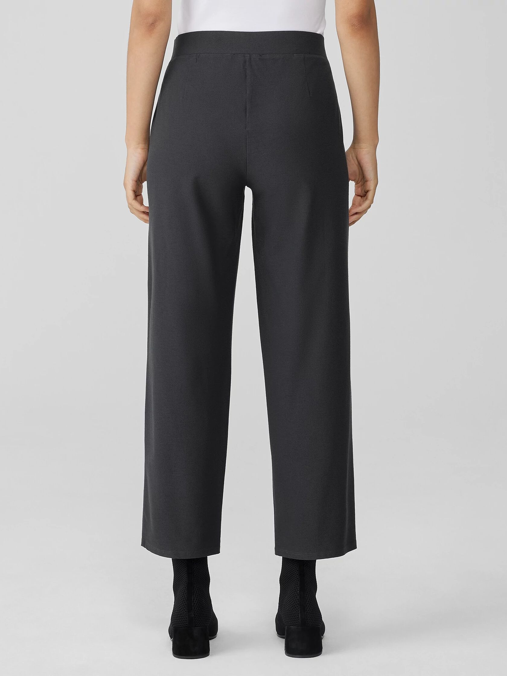 Washable Stretch Crepe Straight Pant