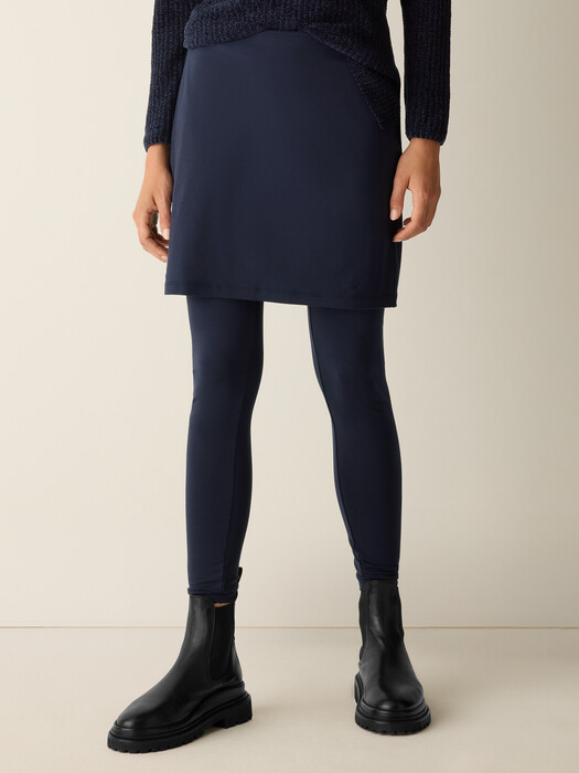 Stretch Jersey Knit Skirted Legging