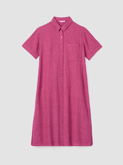 Washed Organic Linen Délavé Shirtdress