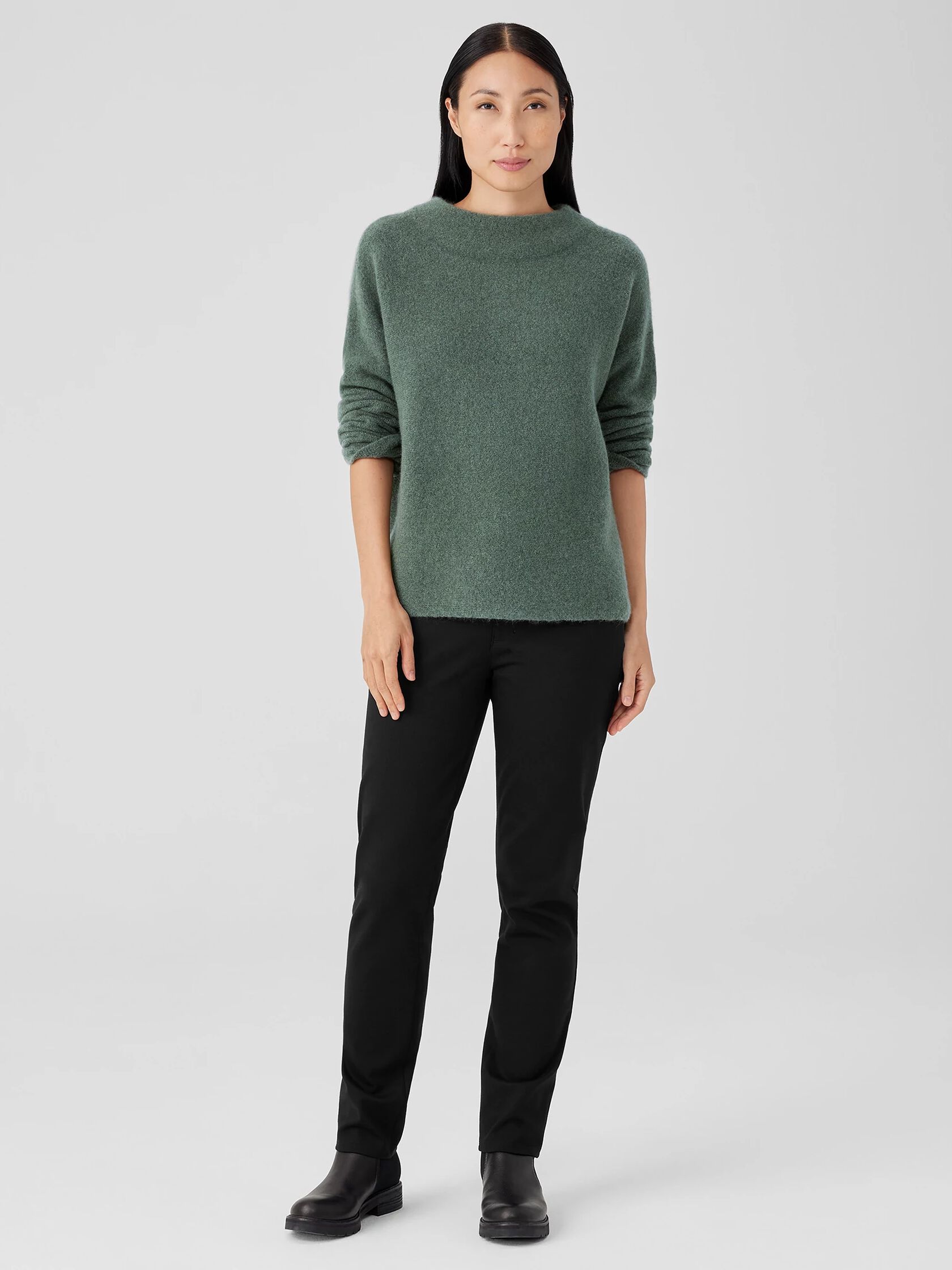 Cashmere Silk Bliss Funnel Neck Top