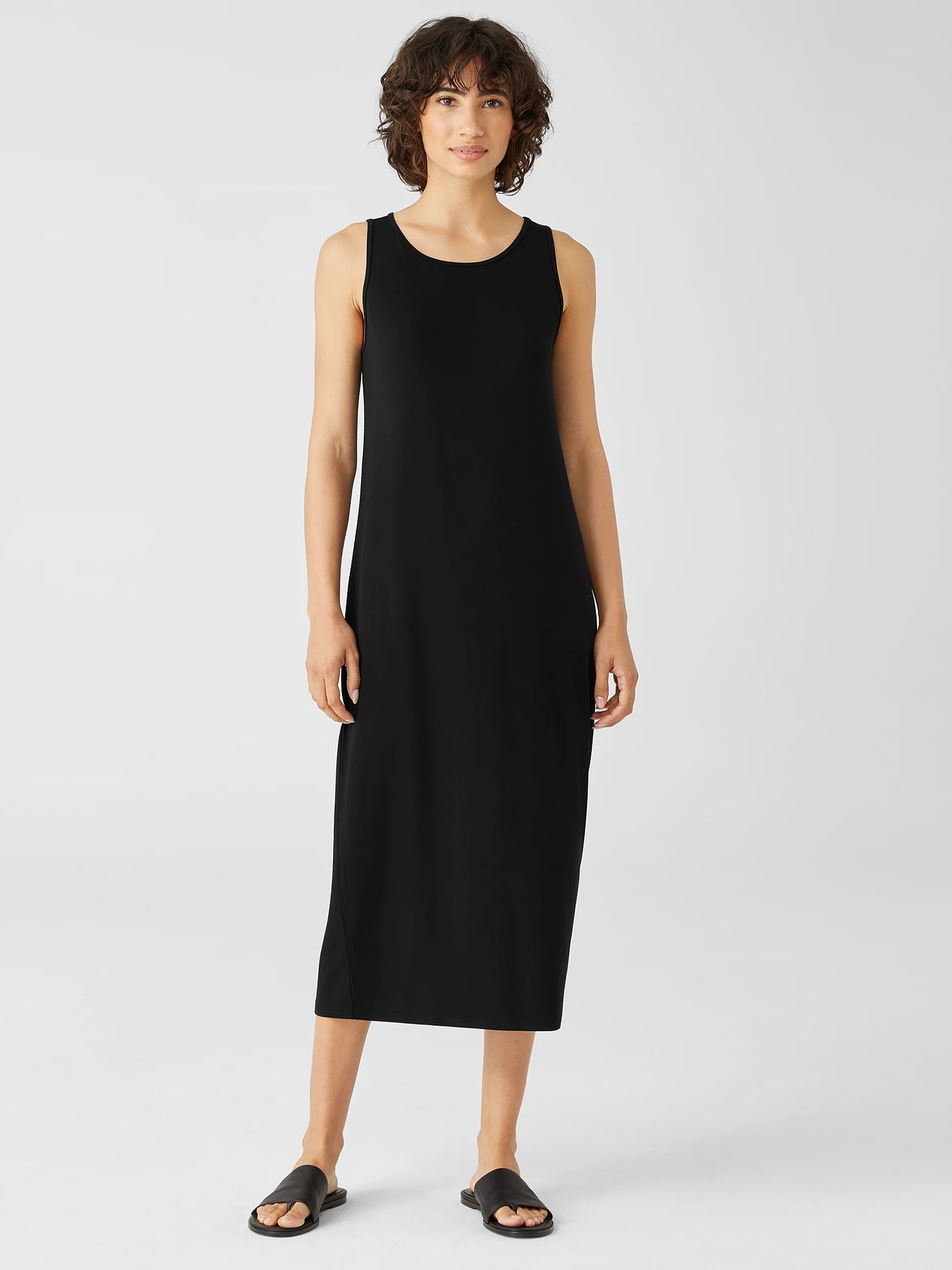 Stretch Jersey Knit Tank Dress EILEEN FISHER