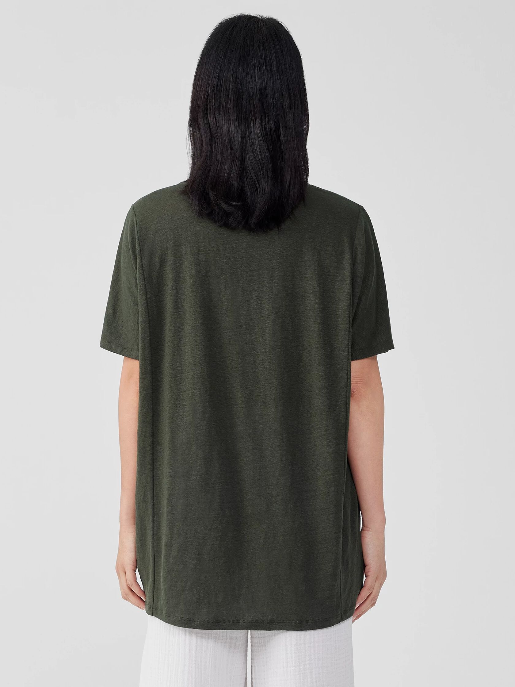 Organic Linen Jersey Long Tee