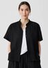 Organic Cotton Voile Box Band Collar Shirt