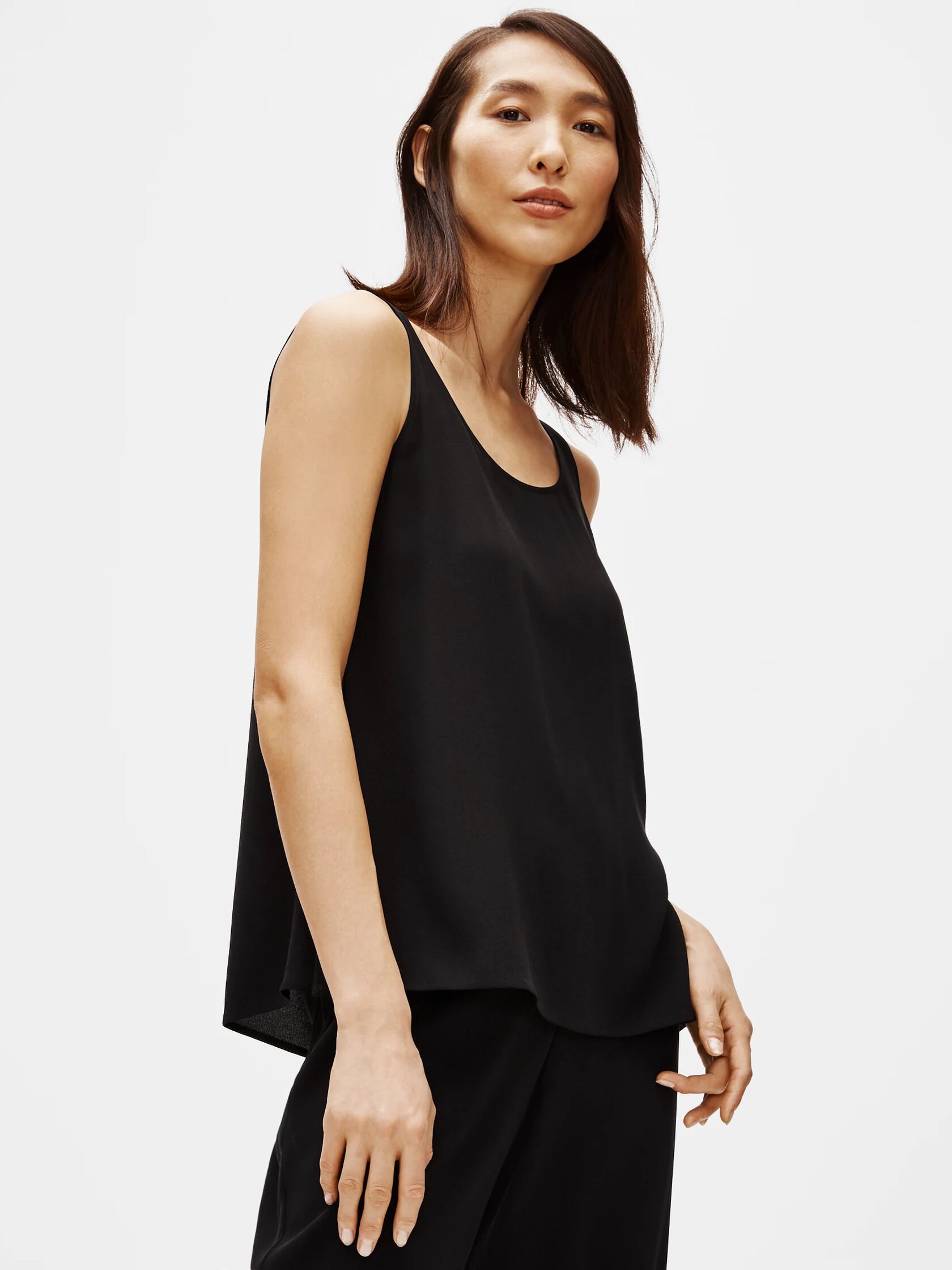 System Silk Georgette Crepe Tank