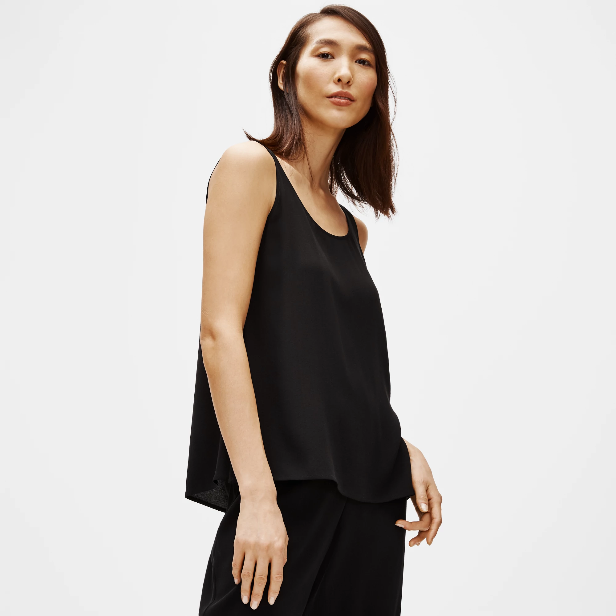Silk Georgette Crepe Tank | EILEEN FISHER