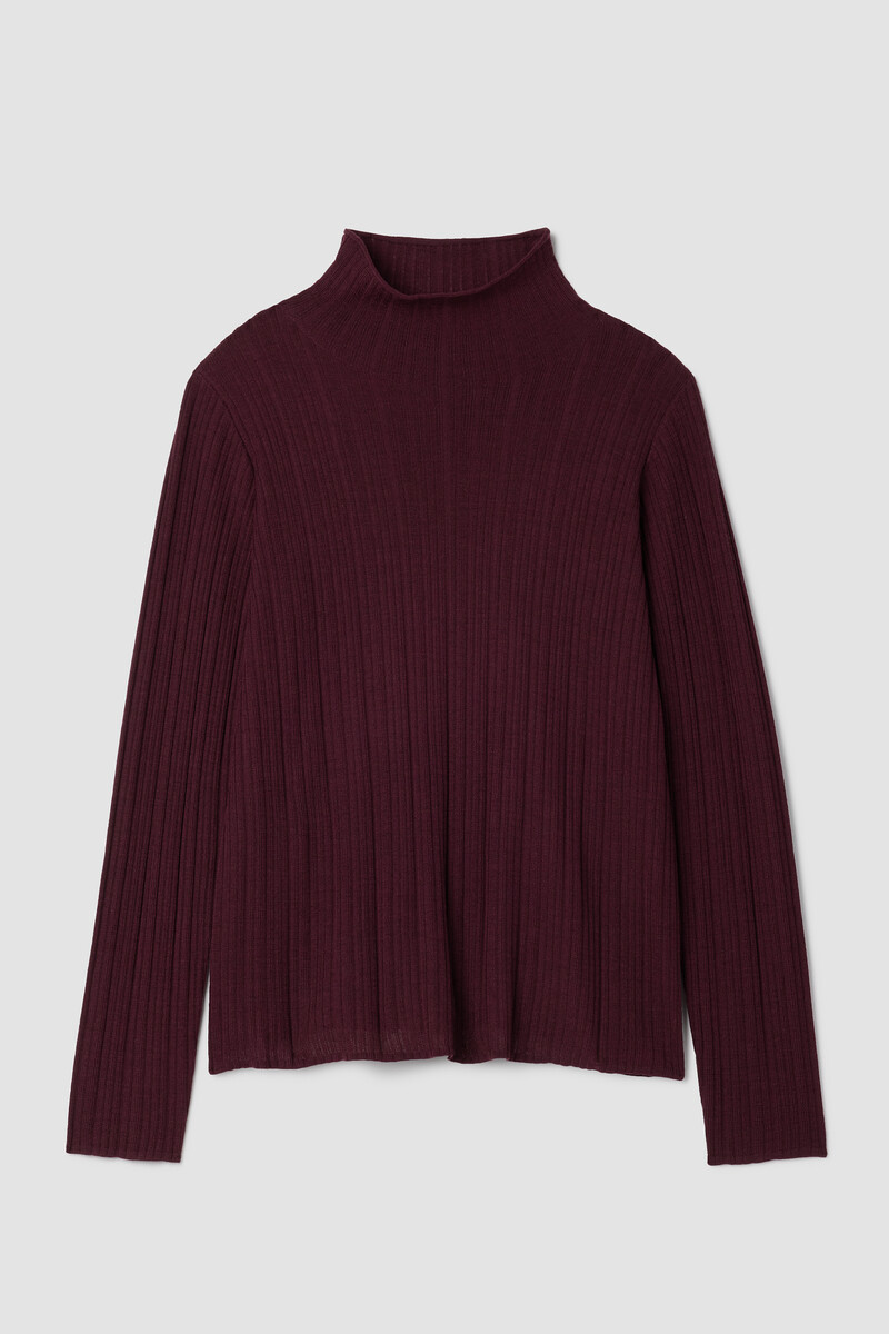 Superfine Merino Turtleneck Top in Regenerative Wool Superfine Merino Turtleneck Top in Regenerative Wool