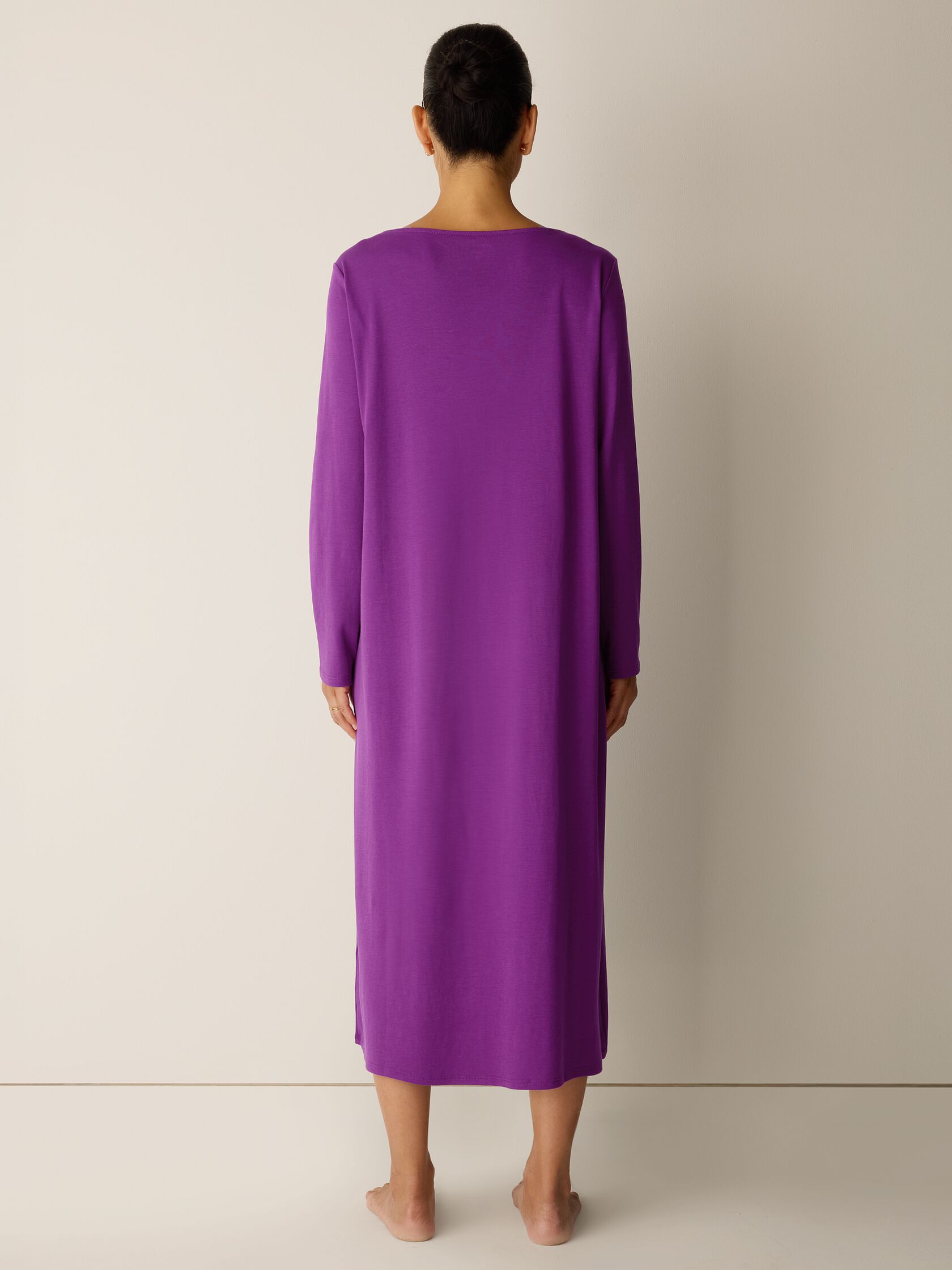 Organic Cotton Interlock Bateau Neck Sleep Dress