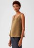 Sandwashed Cupro Scoop Neck Tank