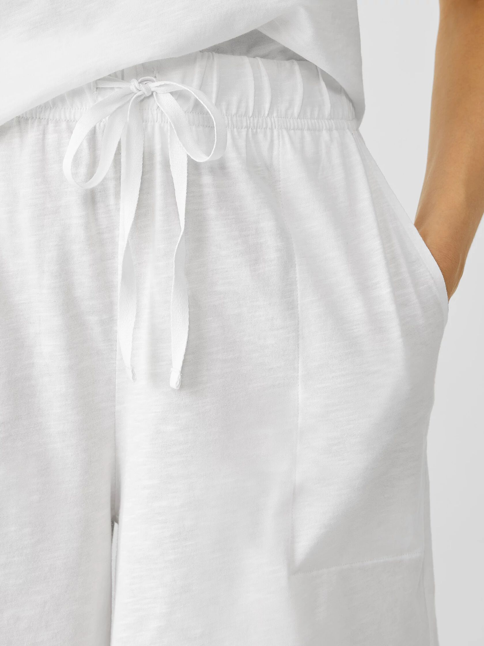 Slubby Organic Cotton Sleep Shorts EILEEN FISHER