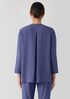 Silk Georgette Crepe Keyhole Top
