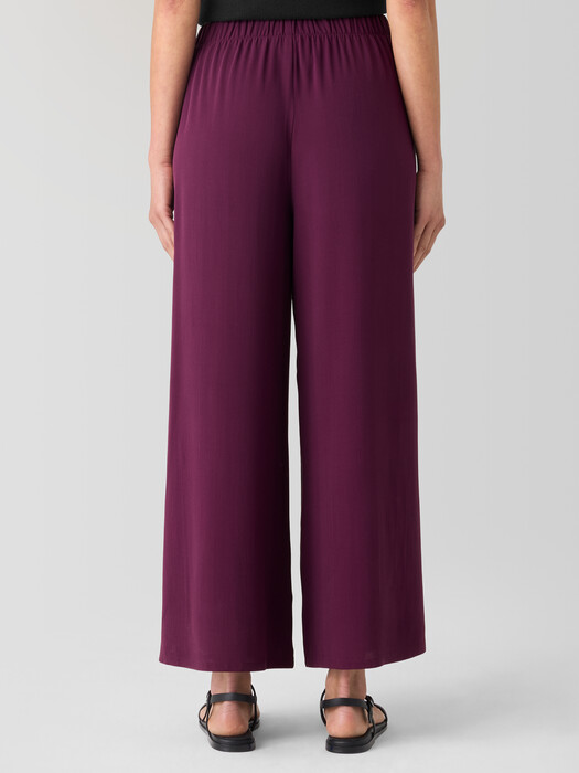 Silk Georgette Crepe Wide-Leg Pant
