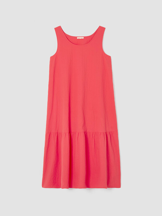Organic Cotton Pucker Tiered Dress
