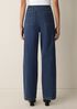 Cotton Stretch Denim Wide-Leg Jean