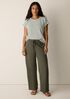 Slubby Organic Cotton Linen Full-Length Straight Pant