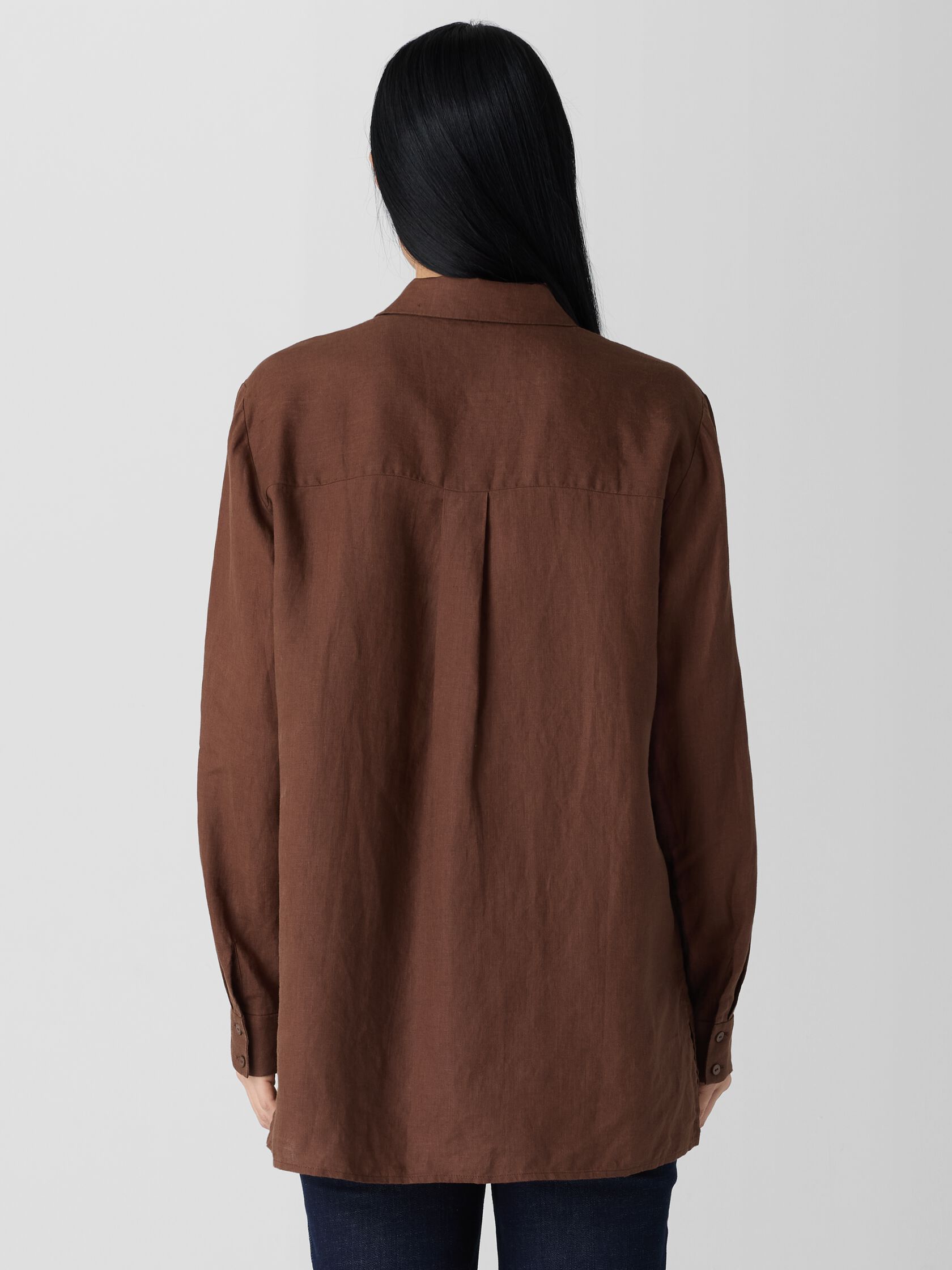 Organic Handkerchief Linen Classic Collar Shirt